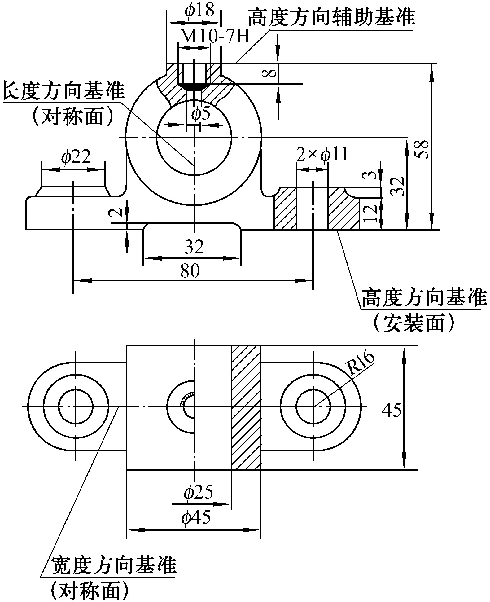 六、零件圖的尺寸標注