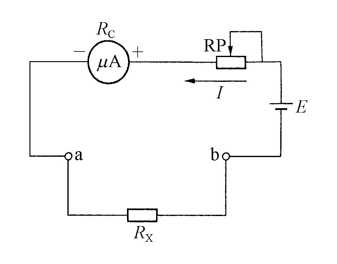 三、指針式萬用表中的電阻測量電路