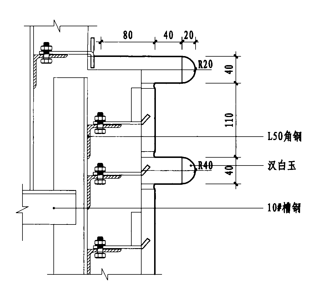 建筑外觀漢白玉柱子詳圖 1:5